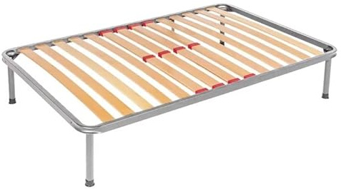 venixsoft Rete Letto doghe in faggio e Telaio in Ferro-regolatori di rigidità con Doppie doghe centrali ROBUSTA 120x190
