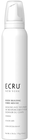 ECRU New York Body Building Fiber Mousse, Hair Mousse for Volume, Volumizer for Fine Hair, 6.76oz