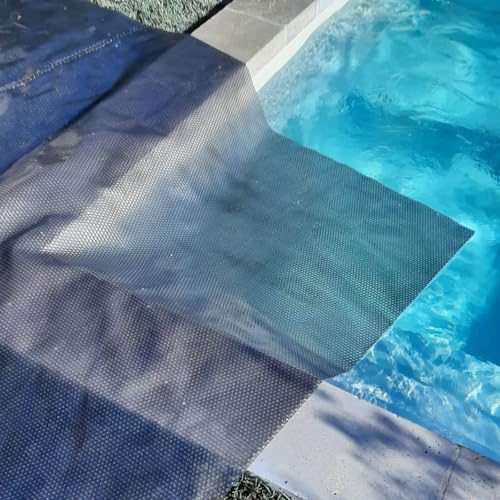 Edenea - Bâche Solaire Piscine - Gris Silver - Rectangle - Epaisseur 350 Microns Haute Performance-Œillets Offerts- Idéale Piscine Hors Sol et Enterrée - Bache Piscine Bulles 5 x 3 m