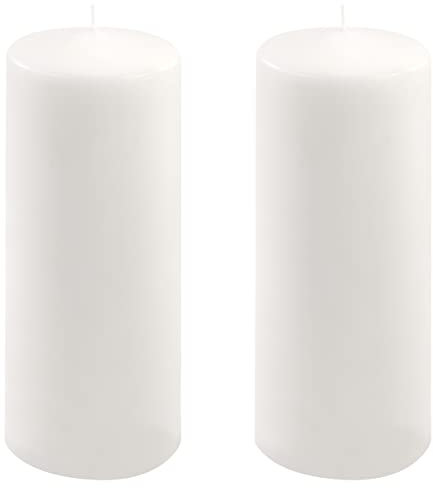 Stumpenkerze weiß Höhe 25 cm Ø 10 cm lange Brenndauer Rund-Kerze Säulenkerzen Kerzen-Deko Tafelkerzen Weihnachts-Kerzen Hochzeit Xmas (2)