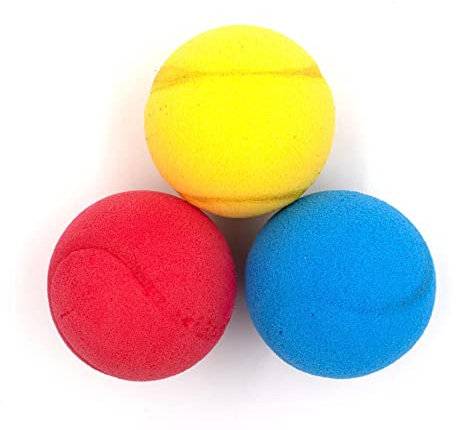 Kyto 3er Set weiche Bälle Softbälle Tennisbälle Schaumstoffbälle für Kinder bunt 6,5cm