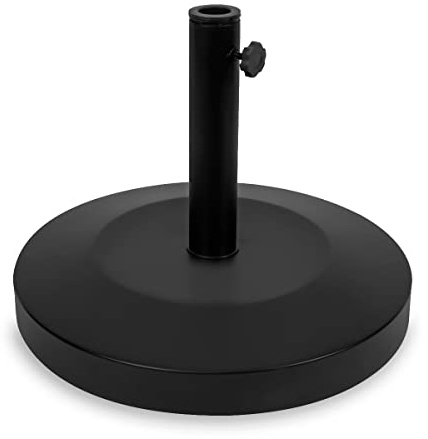 VONROC Sonnenschirmsockel, rund – 25kg – Beton und Stahlpulverbeschichtung – Geeignet für Stangendurchmesser 35/38/48mm – Geeignet Sonnenschirme Rosolina, Recanati, Rapallo & Torbole