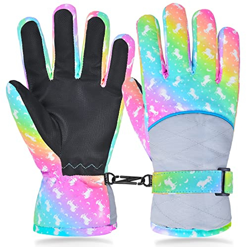AuSletie Winter Ski Gloves Women Ski Snow Gloves Thinsulate Thermal Gloves Waterproof Cold Weather Gloves Warm Gloves for Skiing,Cycling,Motorcycle,Running