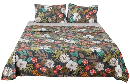BOD HOME, 3-delat lakanset, enkelsäng, justerbart underlakan - bänkskiva 100 x 200 cm, 1 örngott 50 x 70 cm, sängkläder 100 % polyester, mjukhet, himmelsblå, anpassa ditt utrymme