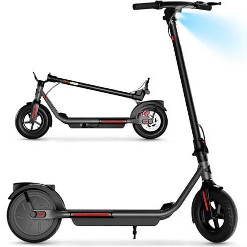 E Scooter 10 Zoll Elektroroller für Erwachsene Faltbarer Electric Scooter mit Licht, 32km Maximale Reichweite, 20km/h, 350W Motor, Elektro Scooter Erwachsene mit Doppelte Bremse, Belastung bis 100kg