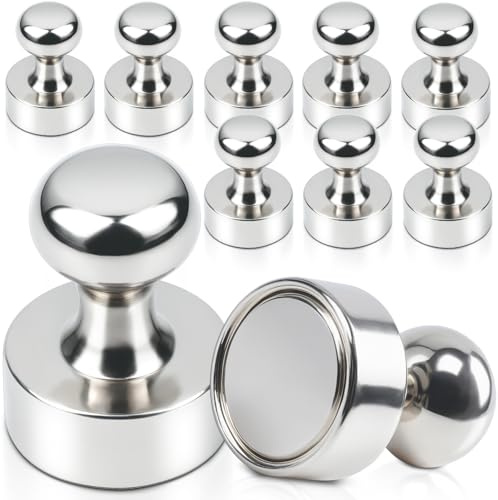 10 Stück Magnete Stark, Neodym Magnete Extra Stark, Starke Magneten Mini Magnet für Magnettafel, Kleine Magneten für Pinnwand, Whiteboard, Kühlschrank, Büro, Schule, Haus