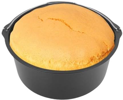 Molde cuadrado de acero al carbono de 20,3 cm para hornear, sartén antiadherente para tartas y bandeja de cocina para freidoras de aire, pizza, pan, gasa, tartas de huevo, accesorios de cocina para