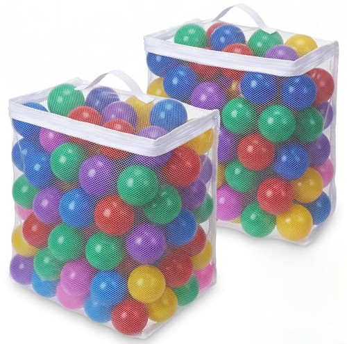 GYTFOG 2PCS Ball Pit Balls Bags, Storage Mesh Bag with Zipper, Storage Mesh Bags for Pool Ball, 16.54 * 14.57 * 8.27in,Pit and Solution for Home and Outdoor Use