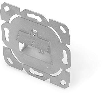 DIGITUS Plaque frontale pour prises réseau - Pour module Keystone - 2 ports - Angle de 45° - Design - Sans cadre, sans cache - Gris