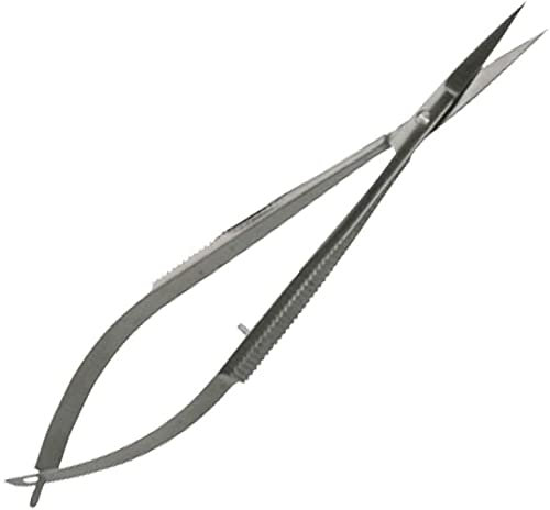 Mikroschere, Federschere, Stickschere, Microschere Rostfreier Schere Edelstahl (Gebogen)