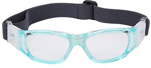 Kuuleyn Occhiali sportivi, occhiali per bambini, occhiali sportivi per bambini Occhiali da calcio regolabili per adolescenti, ciclismo, basket, Occhiali di Sicurezza per basket, calcio, hockey(Blu)