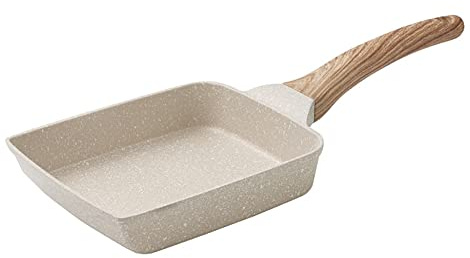 Lubrol Beige Nonstick Frying Pan 15x18cm, Versatile, Omelet, Sauce, Less Oil, Induction, Gas, Ceramic, Electric, Halogen, Solid