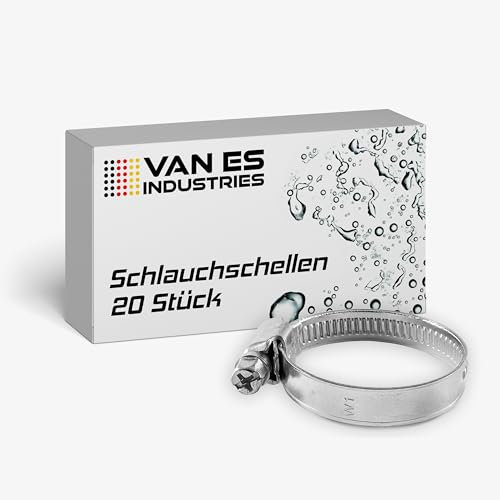 VE-INDUSTRIES 20x Schlauchschellen W1 verzinkt DIN3017 für Haushalt, Garten usw. (20-32 mm)