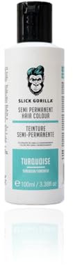 Slick Gorilla Tinte de cabello vegano y libre de crueldad animal semipermanente turquesa (3.38 onzas líquidas, 100 ml, turquesa)