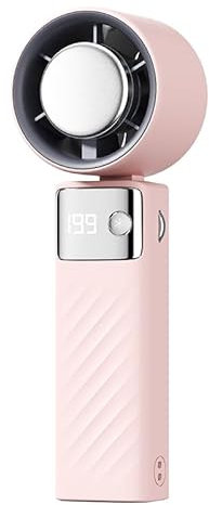 CATGIFF Ventilateur Portable Mini Rechargeable 4000mAh - Silencieux Turbo Réglable en Vitesse (1 à 199) pour Camping, Sport, Voyage (Rose)