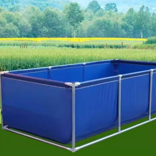 Vasca Per Pesci Koi A Livello Del Terreno, Laghetto Artificiale Pieghevole In Tela, Vasca Per Pesci In Tela, Ideale Per L'allevamento Di Koi E Pesci Rossi, Per Uso Interno Ed Esterno(1x1x0.5m)