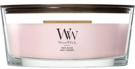 WoodWick Candela profumata | Candela Ellipse | Rose Blush | Regali perfetti per donne