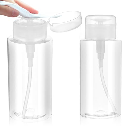 Acetone Pump Dispenser Bottle, 300ML Pump Bottle Dispenser for Nail Art Varnish Remover Proof Travel Empty Liquid Container