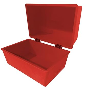Indigo® Office Index Record Card Box – Durable Red Filing Box for (8 x 5) Cards, Perfect for Organizing Notes, Contacts, and Records