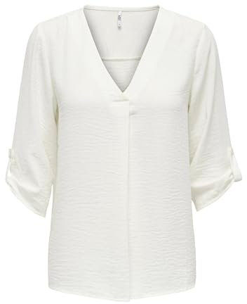 JDY Damen JDY divya 3/4 top wvn nos T Shirt, Cloud Dancer, 42 EU