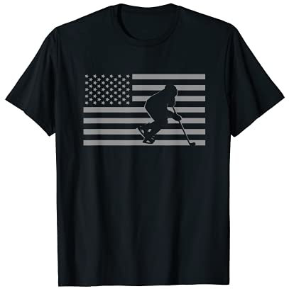 Hockeybekleidung mit amerikanischer Flagge T-Shirt