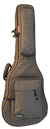 CIBELES Tasche für klassische Gitarre oder Flamenco-Gitarre, Polsterung 20 mm, Schaumstoff mit hoher Dichte, Größe 4/4, Grün, Bronze, 4/4, Modern, ergonomisch