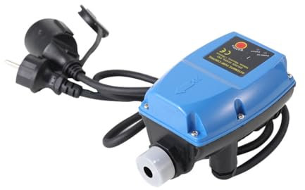 TABODD 1.1KW Automatischer Pumpendruckregler, Elektronische Pumpensteuerung Druckschalter SKD-5 230V für Hauswasserwerke & Pumpen 1-phasig Trockenlaufschutz 2 Kabel, Betriebsdruck von 10 bar