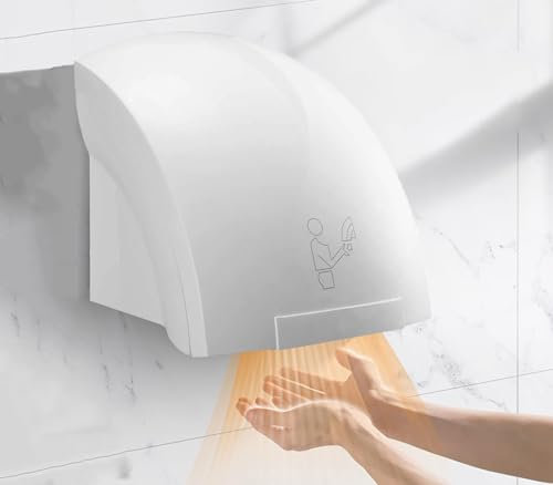 YASTA Asciugamani Automatico Elettrico da Parete 1800W Fotocellula Getto Aria Calda