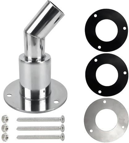 Golgner Standheizung Auspuff Boot, Durch Rumpf Auspuff Hautanpassung, Edelstahl 316 Schiffsauspuff Rohrauspuff Schiffshardware Zubehör, Standheizung Zubehör 24mm für LKW Boot Auto, Gebogen