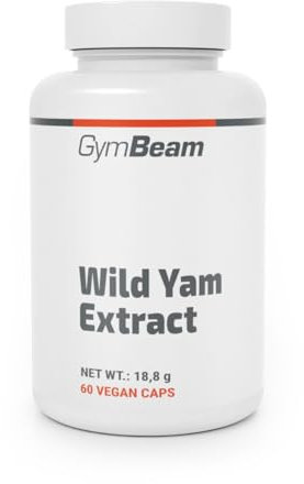 GymBeam Wilde Yamswurzel-Extrakt Kapseln - Wild Yams mit steroidalen Saponinen, für Testosteronpflege & Wohlbefinden, Unterstützung in den Wechseljahren, vegan, 60 kaps