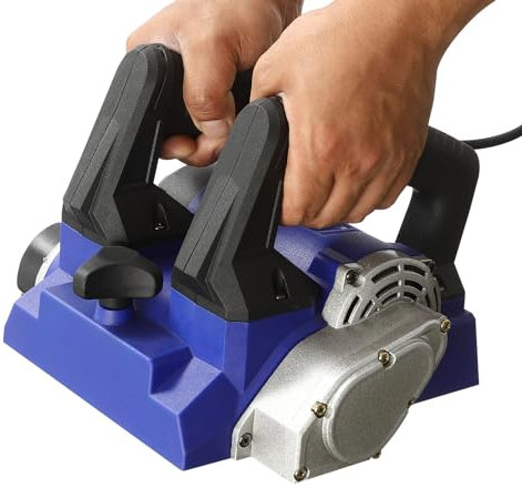 Piallatrice elettrica da parete, 1300 W, piallatrice portatile a rulli con cavo per pale di stucco intonaco colore cemento pareti in stucco (blu)