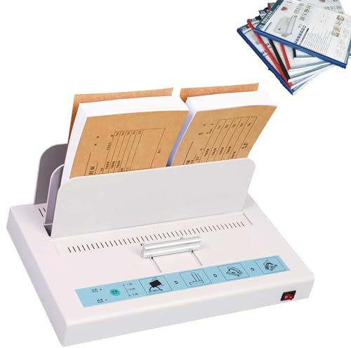 SAGGION Heißbindegerät Für Dokumentenverträge, Thermobindegerät, Universelle Bindedicke 1–50 Mm, Wärmebindegerät Für Dokumente Im Format A3 (kurze Kante)/A4/A5, Für Ausschreibungen, Versicherung