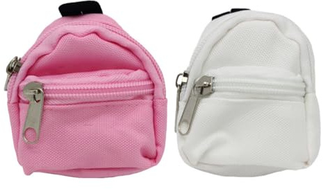 TOYANDONA Mini Doll Backpack Set Realistic Miniature Doll School Bags for Dollhouse Decoration Photography Props Lightweight Children S Backpacks 3X2.8X1In