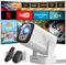 2025 Proyector [Auto Focus & 1080P Nativo & Apps integradas] Proyector 4K Auto Correction WiFi 6 Bluetooth 5.4 MiniProyector Portátil Compatible con HDMI/TV Stick/Memory Stick/Laptop, Blanco