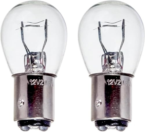 Netagon 2 x P21/5W BAY15D 380 12v Clear Stop Brake Tail Light Car Bulbs (Staggered Pins, Dual Filament) - TWIN PACK