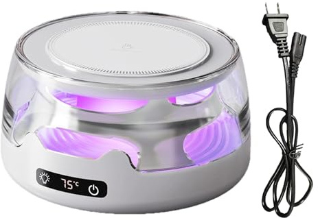 LED-uppvärmda underlägg: smart koppvärmare, tyst uppvärmning, färgglatt omgivande ljus | 4 temperaturinställningar, multifunktionell dryckestillbehör för månadsanvändning