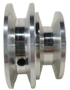 Remskiva, V-spårhjul, 1 st dubbelspår kilremsskiva 40-50 mm aluminiumlegering fast hål for O/A-typ rem - hållbar och mångsidig(19mm)