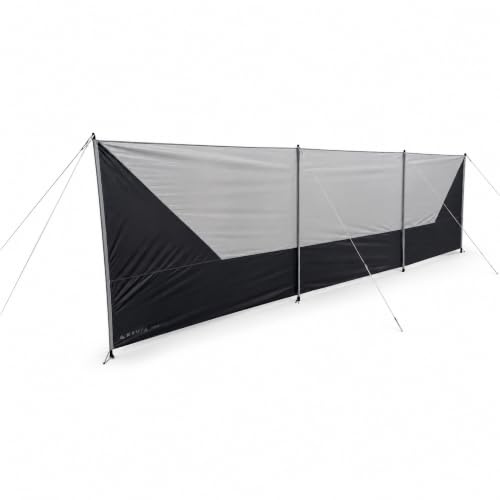 Kampa Screen Windbreak, 4.5m Camping Windbreak with Poles, Portable Outdoor Privacy & Wind Shelter, Foldable for Camping, Caravan, Beach & Garden Use