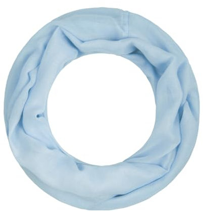 Majea Loop Alice schmaler Damen-Schal Loop Frühlingsschal Schlauchschal Rundschal Tuch uni unisex unifarben einfarbig Halstuch (hellblau)