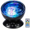 VBESTLIFE Ocean Projektor, 12 LED Fernbedienung Unterwasserprojektor Lampe mit 7 Farben Licht und 4 Sounds Eingebauter Lautsprecher für Kinder Erwachsene Schlafzimmer