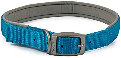 Ancol Viva Collier rembourré pour Chien avec Boucle Bleu Accessoire de Promenade Durable pour Chien Chiot Taille 6 Convient pour Tour de Cou 45-54 cm