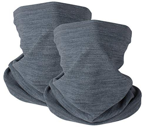 2 Stück Damen Herren Winter Loop Schal Weichem Fleece Halswärmer Winddicht Ski Maske Schlauchschal Warmer für Skifahren Laufen Radfahren