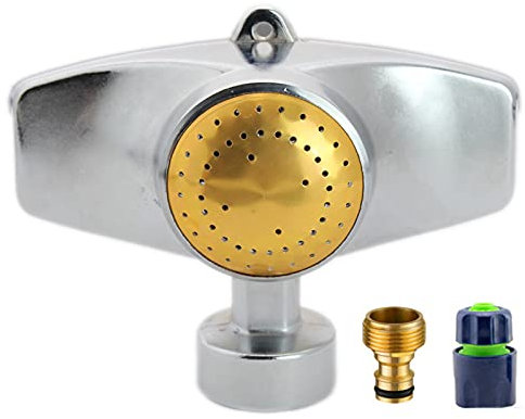 ZXCFTG Lot de 2 arroseurs en métal pour jardin - 360 degrés - Motif carré - Arroseur de pelouse - Avec 4 connecteurs