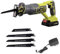 Cordless Reciprocating Saw, DEWINNER Electric Saw Variable Speed 20V, 2.0AH, Tool Free Blade Change, LED Light, Wood Metal Cutting, Tree Pruning, 1 Battery and Charger Include, Green