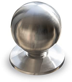 Satin Stainless Steel Round Contemporary Centre Door Knob Pull Front Door