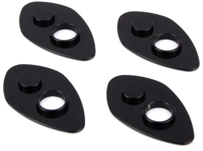 Aharon Set 4 Supporti Indicatori Moto Aharon – Adattatore LED M8/M10 – Piastra di Montaggio in Alluminio CNC – Accessorio Universale per Motociclette