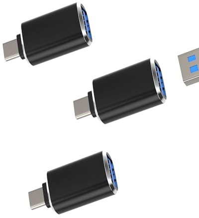 Kefiany USB3.0 USB-C OTG Adapter for iPhone15 Pro Max Plus(3Pack) Type C Converter for Apple Macbook for iPad Mini6 Air4/5 Compatible with Samsung Galaxy S22 S23 Accessorie Thunderbolt Port Mouse