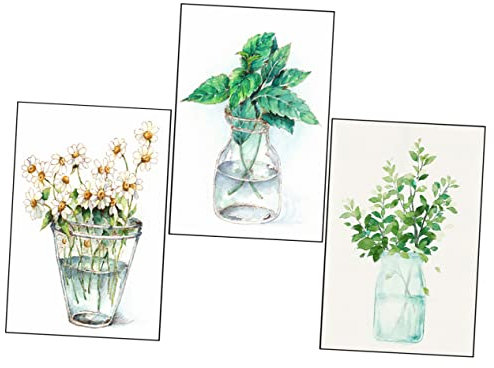 Alipis Wandkunst Pflanzenblatt-poster Lichtechte Leinwandkunst Bilder Wandkunst Für Wohnzimmer Schlafzimmer