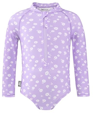 Jan & Jul - Costume da bagno a maniche lunghe, con protezione UV, 1 pezzo, per bambine (bebè, bambine, ragazzi), 6-12 mesi