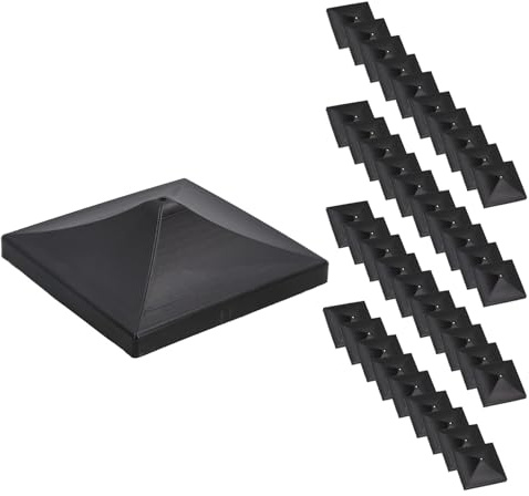 Plaststaket stolpar för staketstolpar 75 mm x 75 mm skyddskåpa 40 st